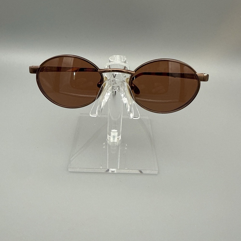 Serengeti 6412 Authentic Brown Bronze Oval Sunglasses Frames Japan Designer Vtg